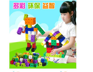 100 Piece Snap Cube Blocks and Interlocking Building Set Toy Color Sorting &amp; Math Counting DIY for Kids - Product Image 2
