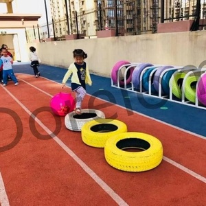 Yeni stil kırmızı Suni çim koşu yolu ve parça - Product Image 4