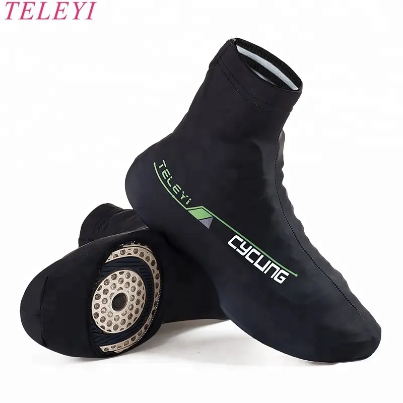 Chaussures de sport en Lycra pour femmes, couverture chauffante, coupe-vent, anti-poussière, fermeture éclair, couvre-chaussures de cyclisme