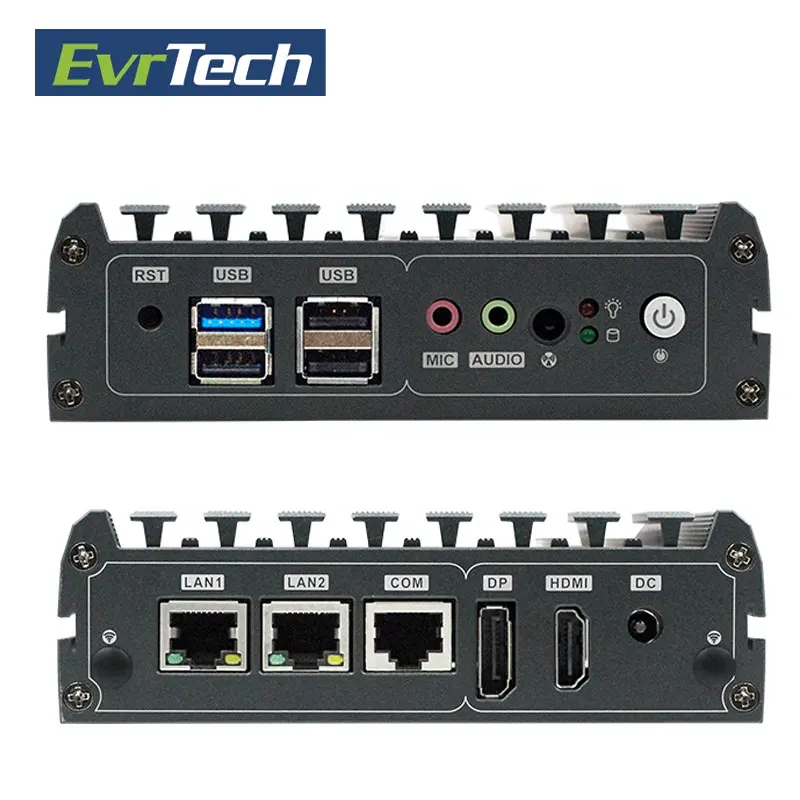 EvrTech wholesale 2 lan intel nuc nano fanless embedded pc with j1900 processor mini desktop computer