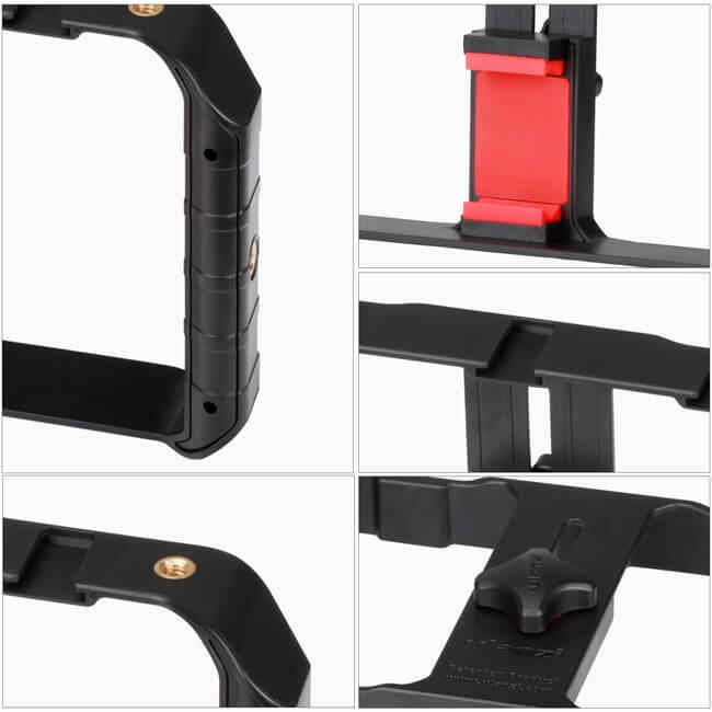 Ulanzi U-Rig Pro Smartphone Video Rig w 3 Shoe Mounts Filmmaking Case Handheld Phone Video Stabilizer Grip Tripod Mount Stand