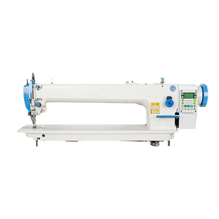 Direct drive long arm feed lockstitch industrial sewing machine