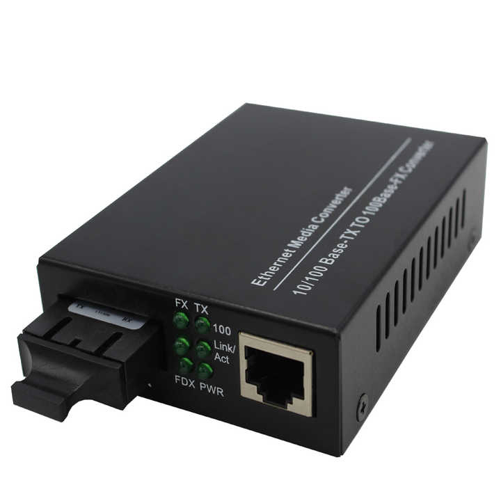 Ethernet 10/100/1000M SM одноволоконный 20 KM разъем RJ45 к SC волоконный медиа-конвертер