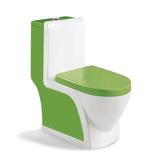 China hot sale sanitary ware one piece green colored wc toilet