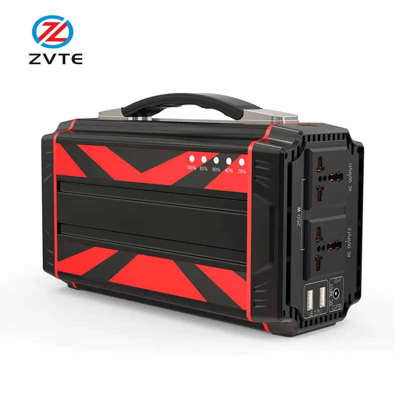 Generador portátil de 250 vatios Paquete de batería de litio recargable, fuente de alimentación de salida USB para CPAP Backup Camping emergencia