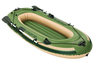 Bestway65051インフレータブルボートインフレータブルフィッシングカヌーポンツーンボートラフトローイングボートボイジャー300インフレータブルラフトとオール - Product Image 4