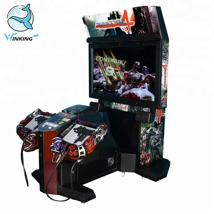 CLIGNOTANT électronique à monnayeur vidéo machine d'arcade de la maison des morts 4 simulateur de tir machine de jeu