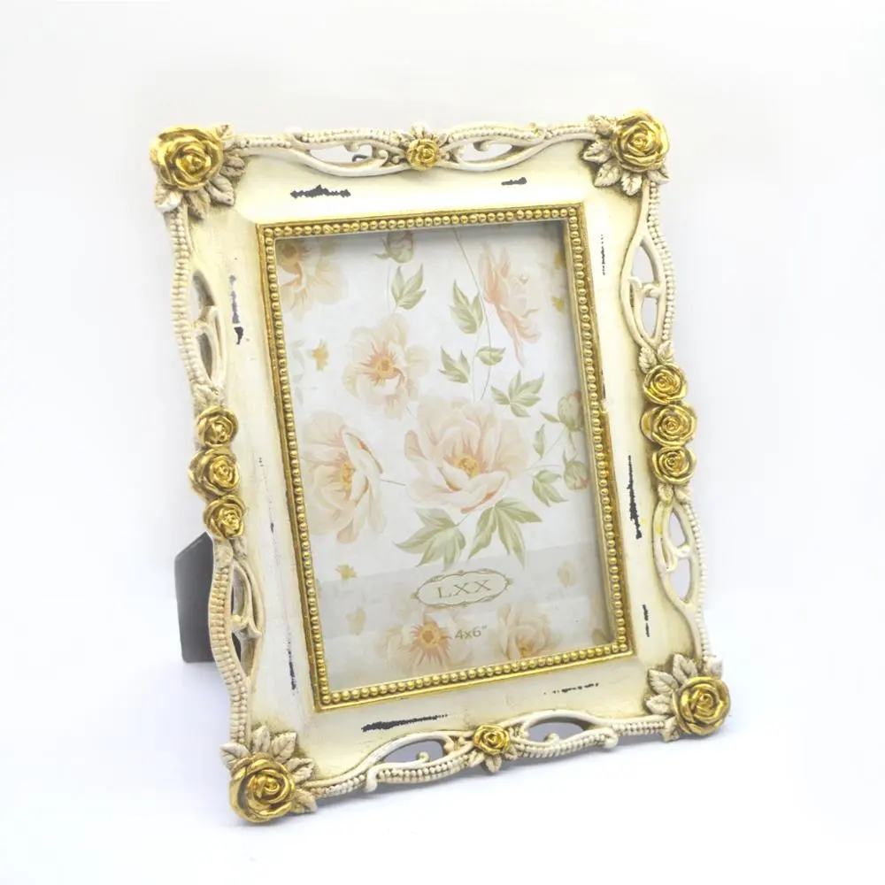 Romantico rosa Vintage antico Della Resina Photo Frame