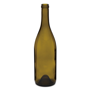 空勃艮第Muscadet 750毫升透明绿色黑酒玻璃酒瓶，带软木塞 - Product Image 4