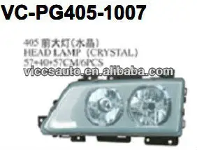 A cabeça Da Lâmpada (Crystal) Para Peugeot 405