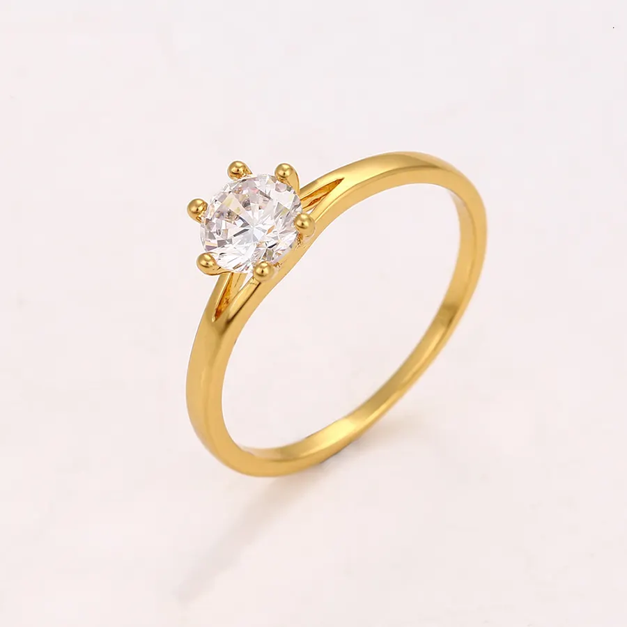 14140 xuping moda pedra jóias mulheres, 24k pedra única anel de ouro