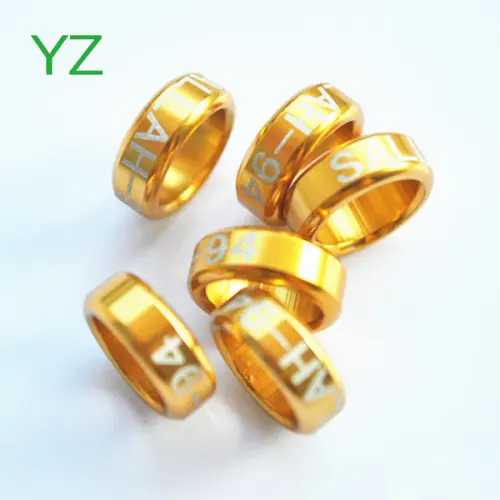 Manufacture Newest 10mm Metal pigeon bands Foot Rings Fancy pigeon rings with EXW price