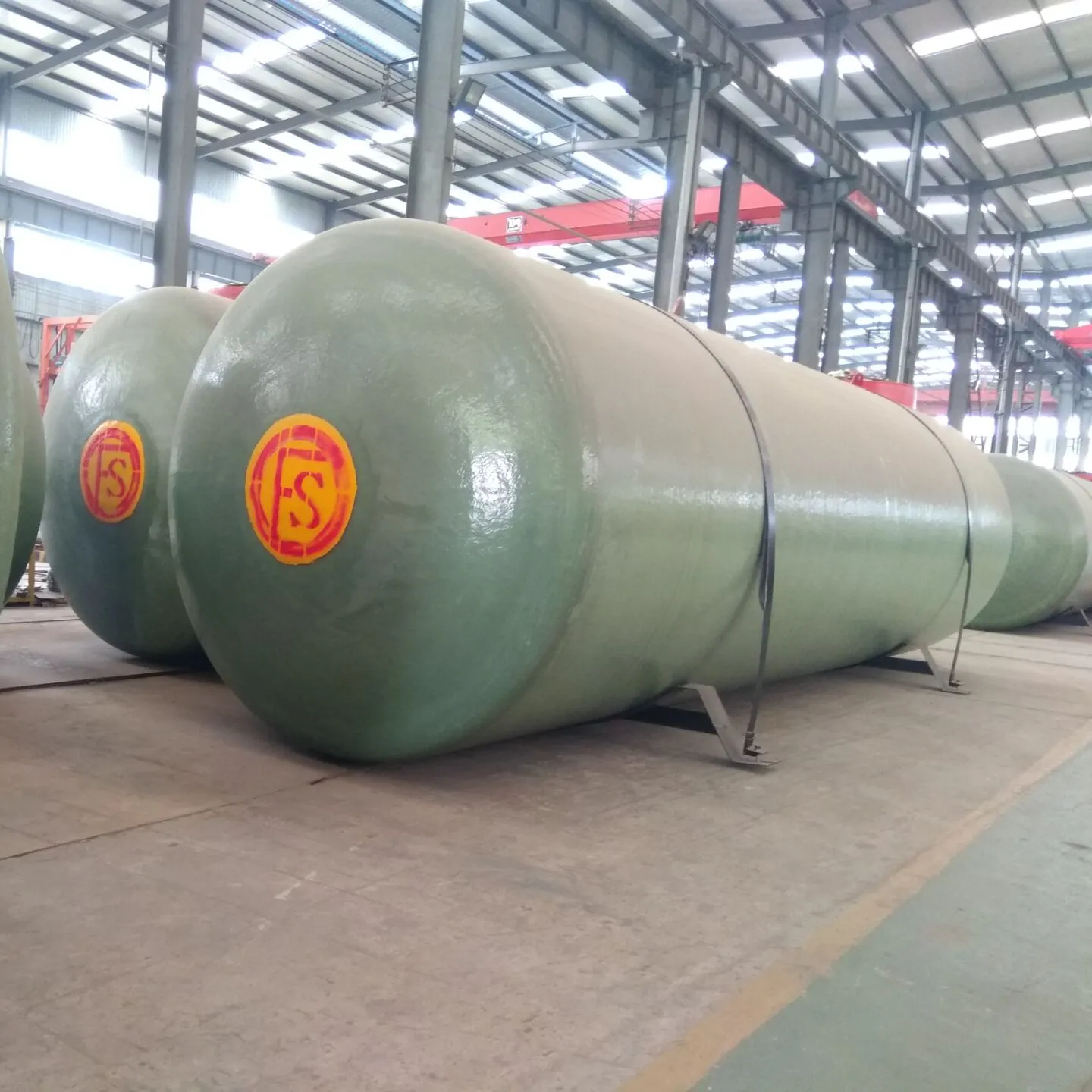 Tanque de armazenamento de combustível subterrâneo, tanque de 20000l a 50000l sf parede dupla de vidro