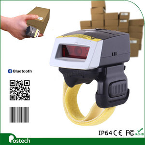 Bluetooth USB Barcode Reader laser ao ar livre <span class=keywords><strong>2D</strong></span> CCD Mini anel de dedo estilo de código de barras <span class=keywords><strong>Scanner</strong></span> para Android ISO