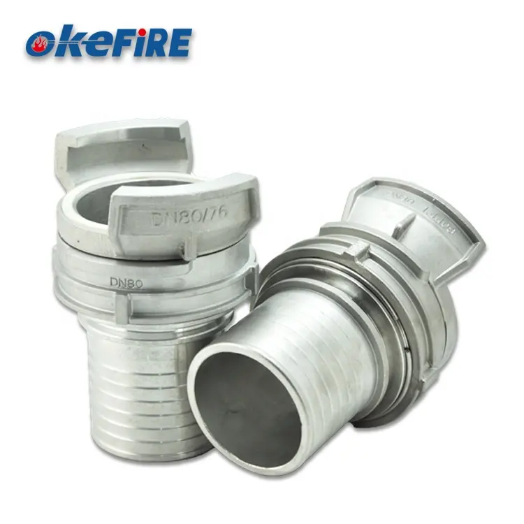 Ajustage de tuyaux d'eau industriel en aluminium, m Okefire, Type français, protection contre le feu