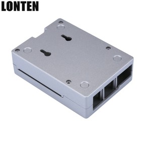 Lonten Raspberry Pi 3 Modelo B, modelo B +, de aluminio negro caso de plata RPI 3B Plus carcasa de Metal caja de plata Compatible con RPi 3 Modelo B - Product Image 4