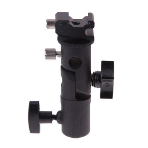 E tipi evrensel Metal flaş flaş döner braketi şemsiye tutucu işık Stand braketi ile 1/4 "<span class=keywords><strong>3</strong></span>/8" vidalı bağlantı