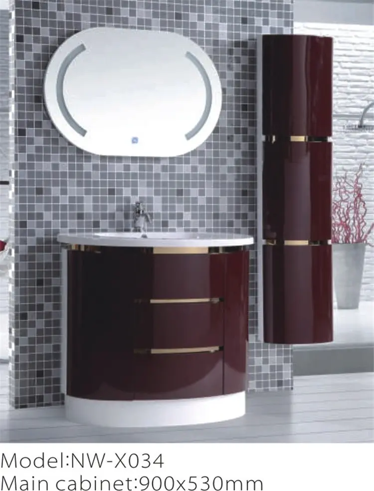 Высококачественный ПВХ круглый шкаф для ванной комнаты