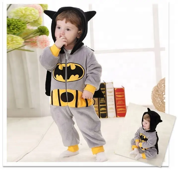 Factory Outlet abbigliamento per bambini per neonate e ragazzi Cartoon Winter flanella con cappuccio pagliaccetto
