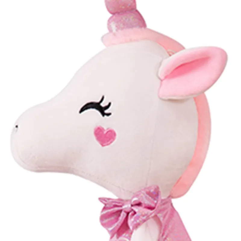 Niuniu Daddy 60 cm Blanc Rose Brillant Licorne en Robe En Peluche En Peluche pour la Saint-Valentin ou Diplôme Poupées 4 tailles