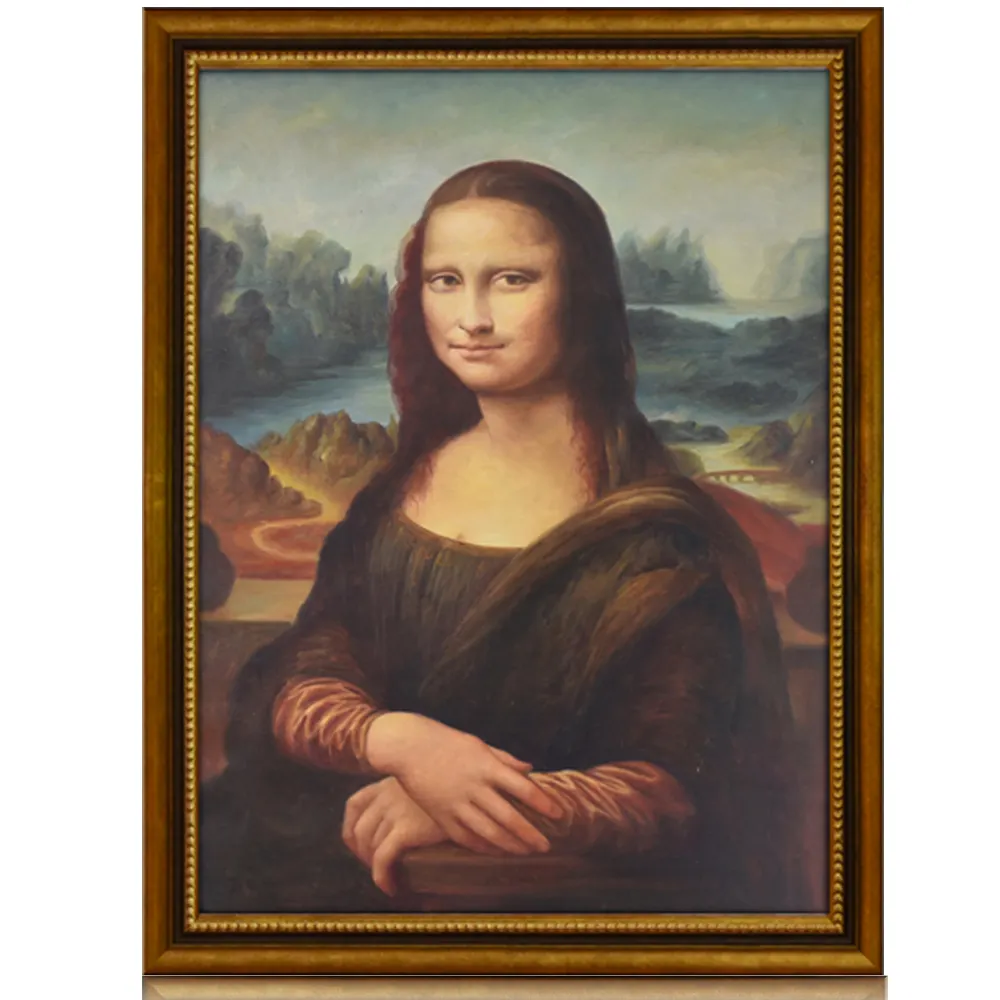 Riproduzione di Qualità del museo Ritratto Misterioso Sorriso Mona Lisa di Leonardo Da Vinci Pittura A Olio