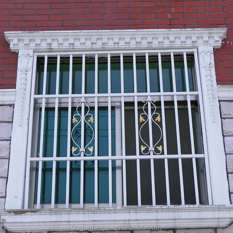 Wrought iron steel window windows guard grill design