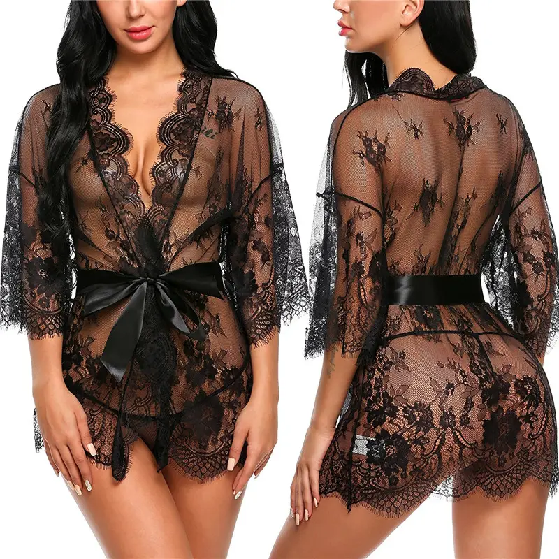 Roupa de dormir sexy feminina, transparente, para mulheres, vestido de noite para mulheres, em lua de mel, lingerie sexy, imperdível