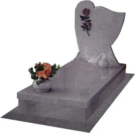 Гранитная надгробная плита в различных цветах и стиле