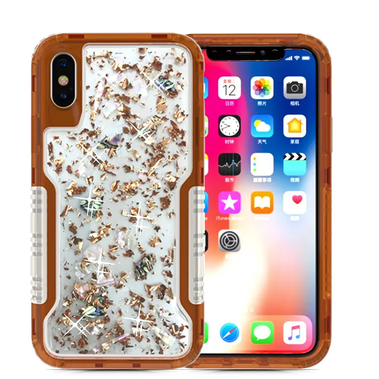 Capa de telefone 2 em 1 para iphone, capa de borracha tpu para proteção de iphone x, xs e iphone max