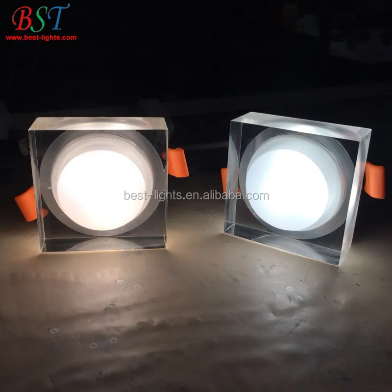 LED 크리스탈 Downlights 슈퍼 밝은 Epistar LED 광장/라운드 1W 3W 5W 7W LED 천장 스포트 라이트 recessed 램프