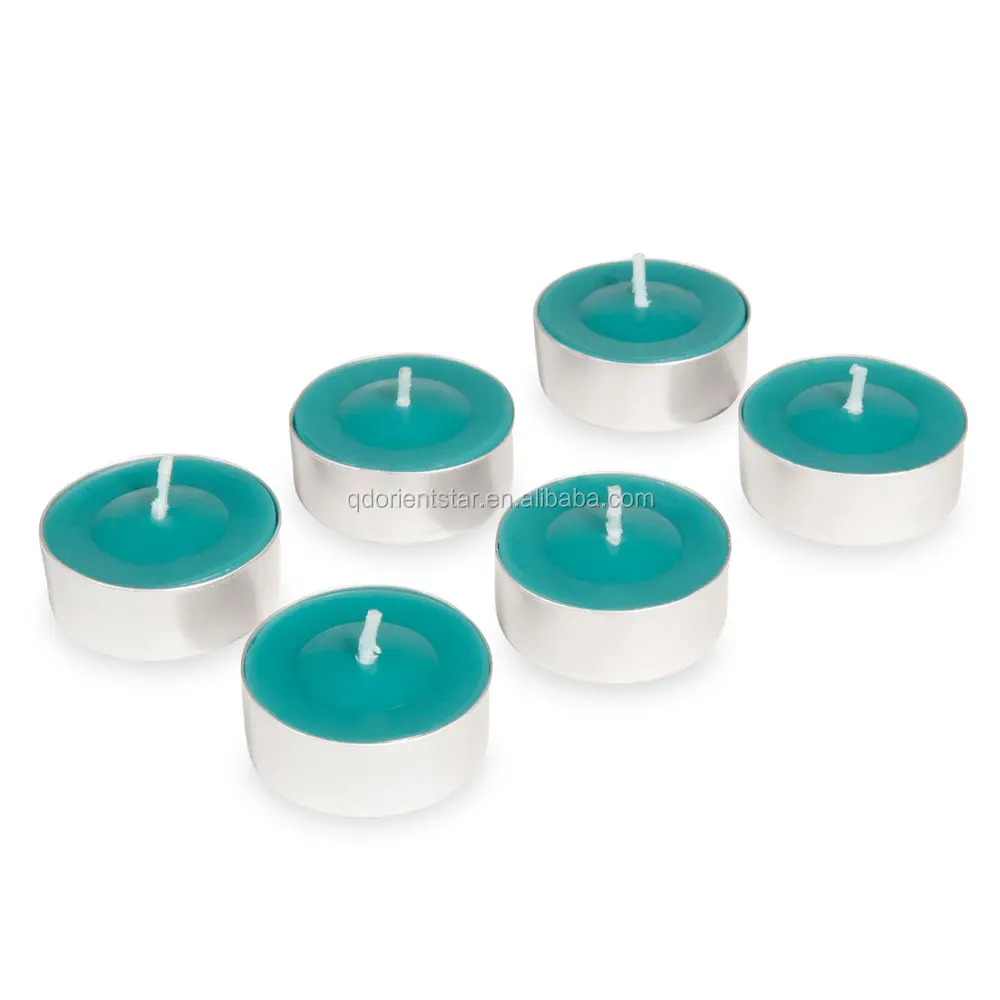 Parafin tealight kalay mum koku ile renkli