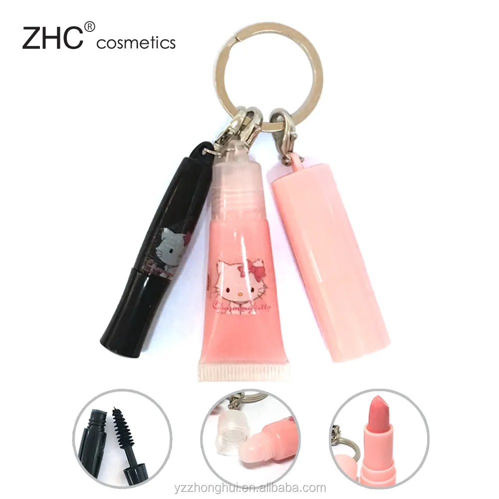 ZH3079 — kit de maquillage pour les yeux, nouveau produit de marque avec porte-clés, mini rouge à lèvres et mascara pour enfants