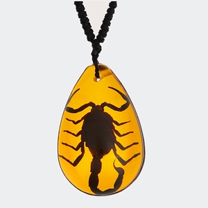 QNC-08 Giả Trang Sức Ý Nghĩa Mặt Dây Chuyền Dây Chuyền Amber Water Drop Necklace - Product Image 4