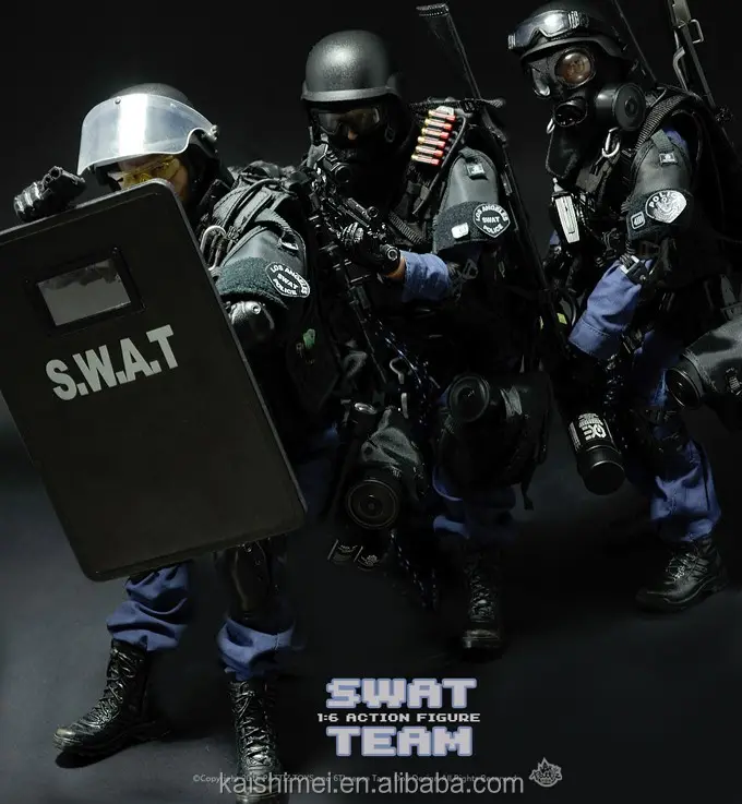 Mainan figur aksi plastik solider SWAT baru mainan militer