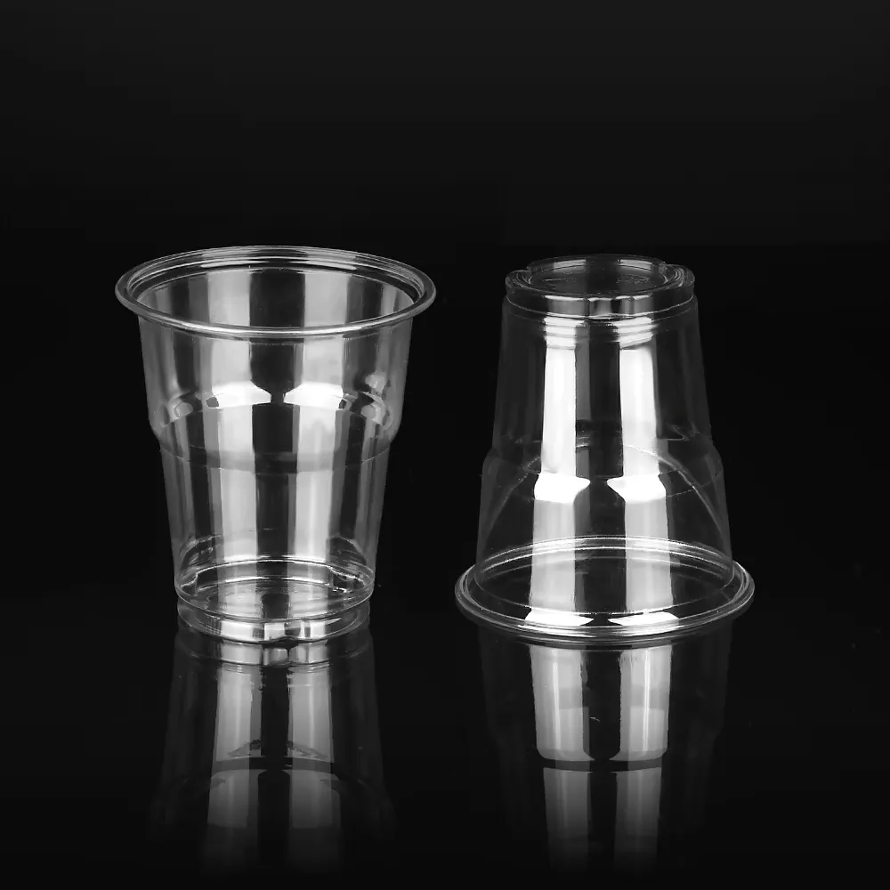 180 ml पालतू डिस्पोजेबल कप के लिए पर्यावरण के अनुकूल Recyclable प्लास्टिक 6 oz खीर कप मुद्रण