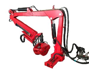 Madeira guindaste com reboque máquina florestal log loader logging equipamentos garra caminhão madeira rastejamento garra log grappler