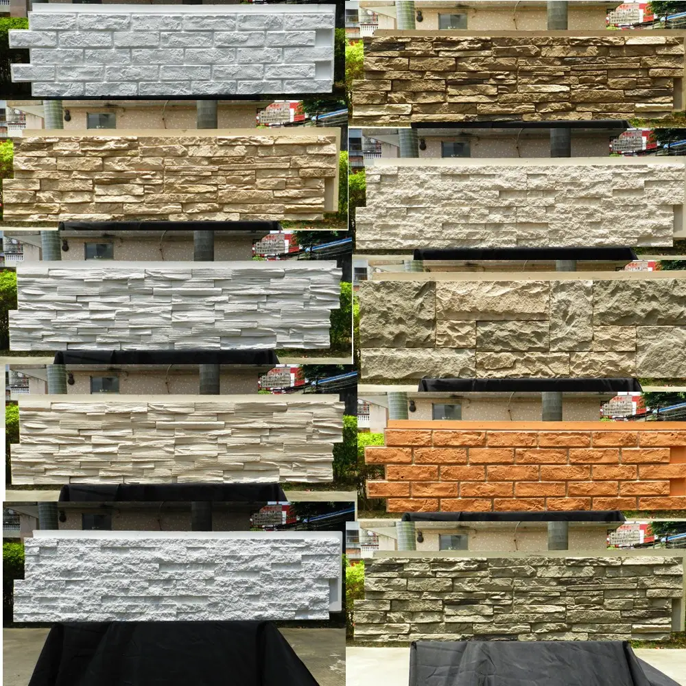 Poliüretan Güzellik Ucuz Dekoratif Duvar Paneli PU yapay taklit taş