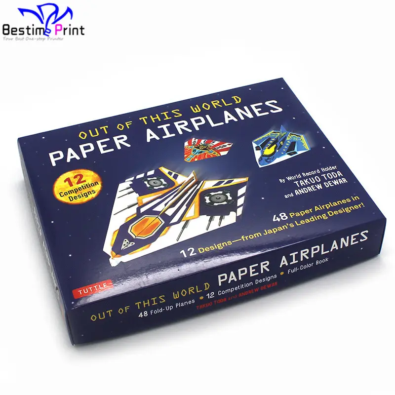 Avião de papel fácil com instrução design de aviões de papel do livro