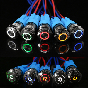 12 millimetri HA CONDOTTO LA Luce Interruttore di Pulsante del Metallo 5 Colori 4 Pin anulare Auto del segnale di alimentazione Interruttore di Pulsante di Alimentazione 3 V 6 V 12 V 24 V 220 V - Product Image 2