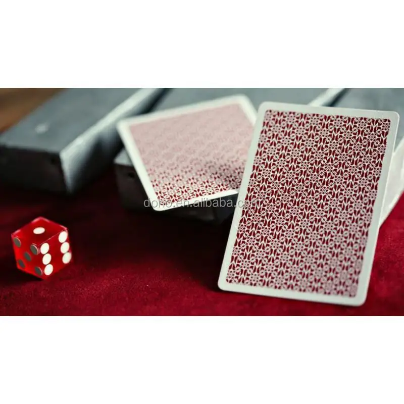 Customized High Quality 280-320gram Poker Stock Material card game Printing Full Colors plastic gambling playing cards --DH21035