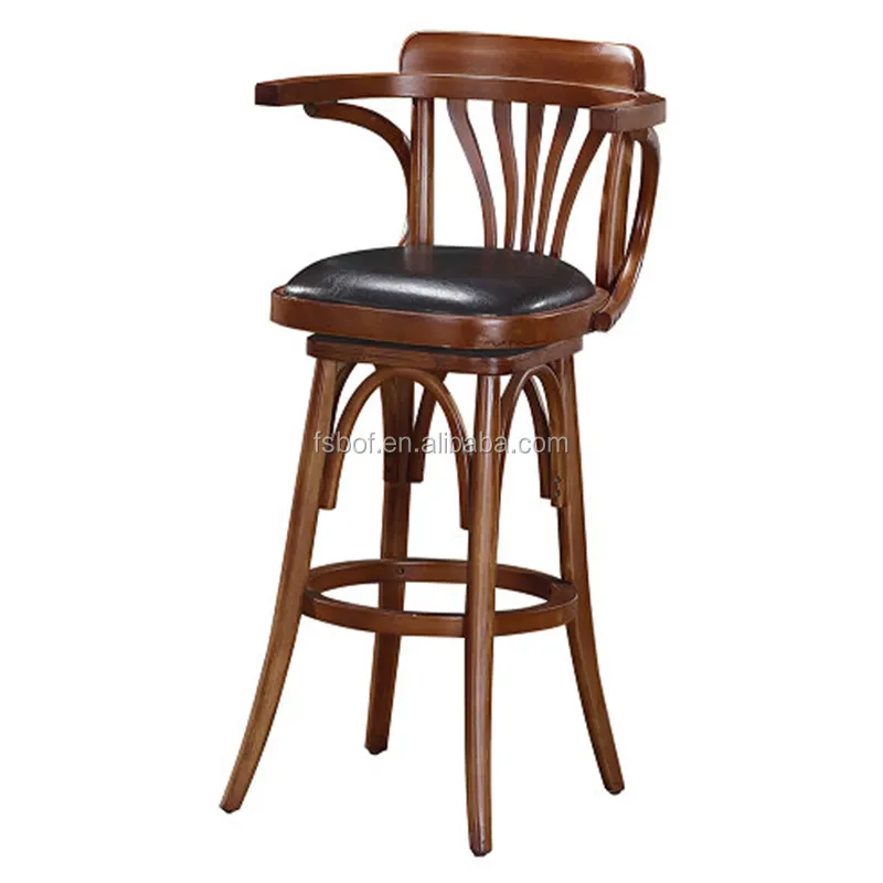 Tabouret de bar pivotant en bois, à 360 °, nouveau design, utilisé, SIH8074