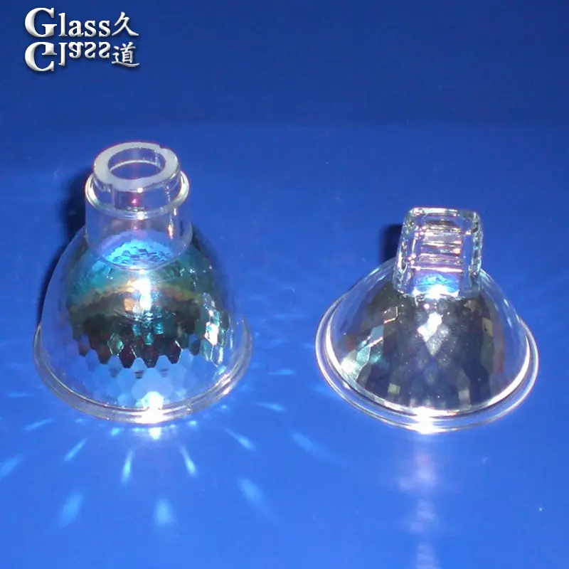 Modellato led lente riflettore borosilicato coperchio della lampada in vetro