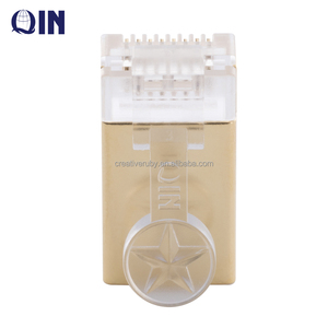 QIN CREATIVE RJ45 CONNECTOR CAT5 CAT6 CAT7 FTP METAL SHIELD RJ45 CONNECTOR PLUG