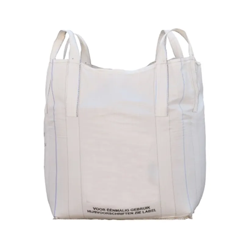 1 Ton Heavy Duty White Sand Gravure Printing Polypropylene Woven Bag 100% Virgin Resin BIG Bag Mining Storage PE Plastic Bags