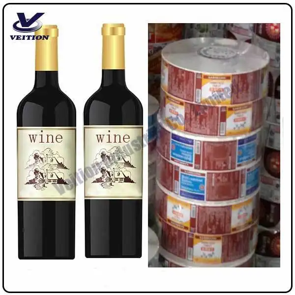 Alta calidad etiqueta del vino, botella de vino tamaño y estándar etiqueta del vino, privado etiqueta del vino