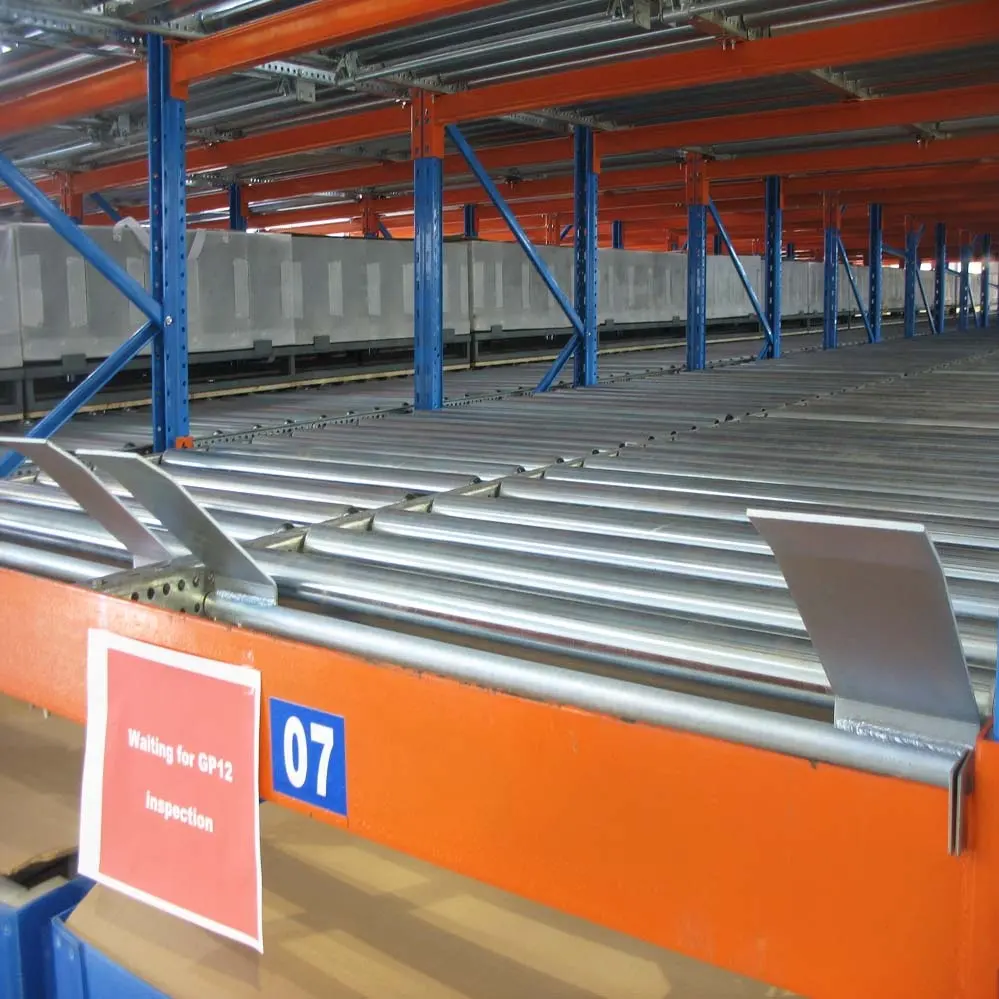 Heavy Duty Trọng Lực Pallet Racks Lưu Trữ Lạnh Fifo Hệ Thống Kệ Kho Rack Thép Everunion 500KG-5000KG ISO9001 GPR