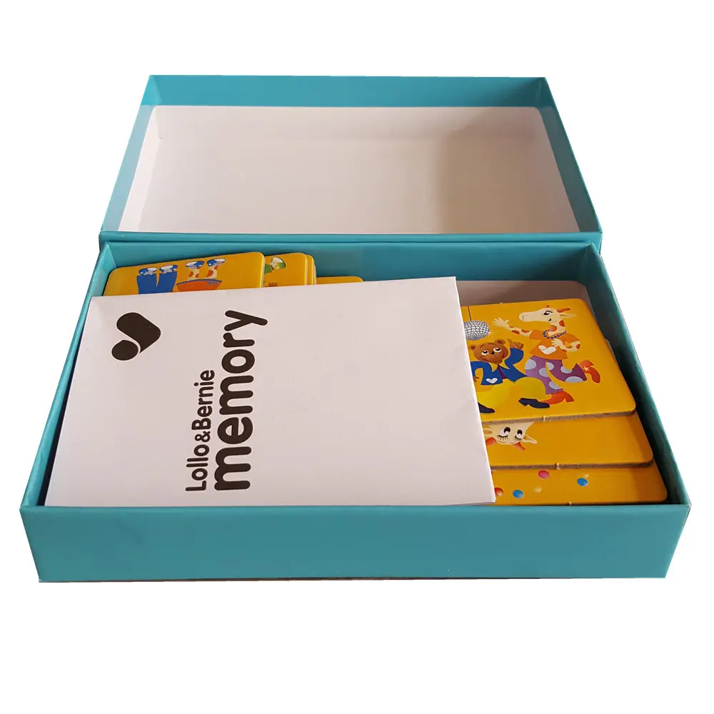 Campioni gratuiti di cartone di memoria gioco di carte personalizzato stampato carta da gioco