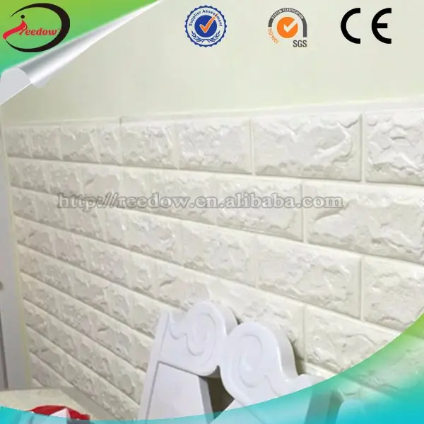 Pegatinas 3d para decoración exterior, papel tapiz de poliuretano 3d pe, revestimiento uv, revestimiento de pared de plástico