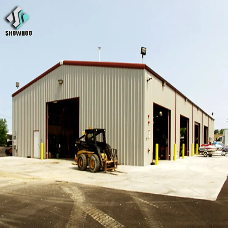 Estrutura de aço galpão carro design metal hangar edifícios pré-fabricadas garagem