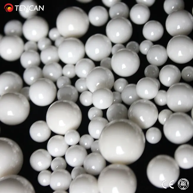 China TENCAN high quality 0.1mm-30mm zirconium mill balls, zirconia grinding media